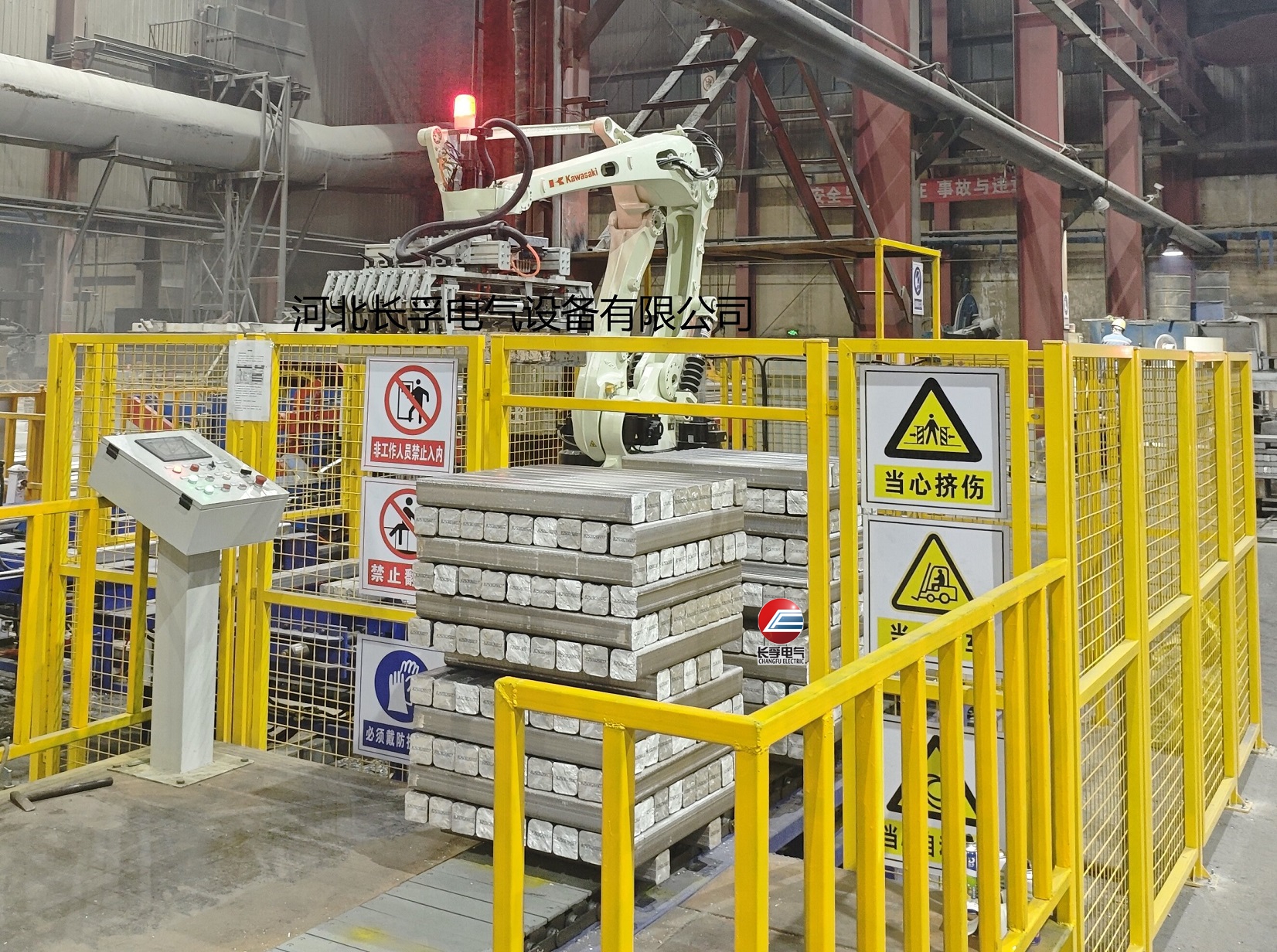 铝方棒码垛输送生产线